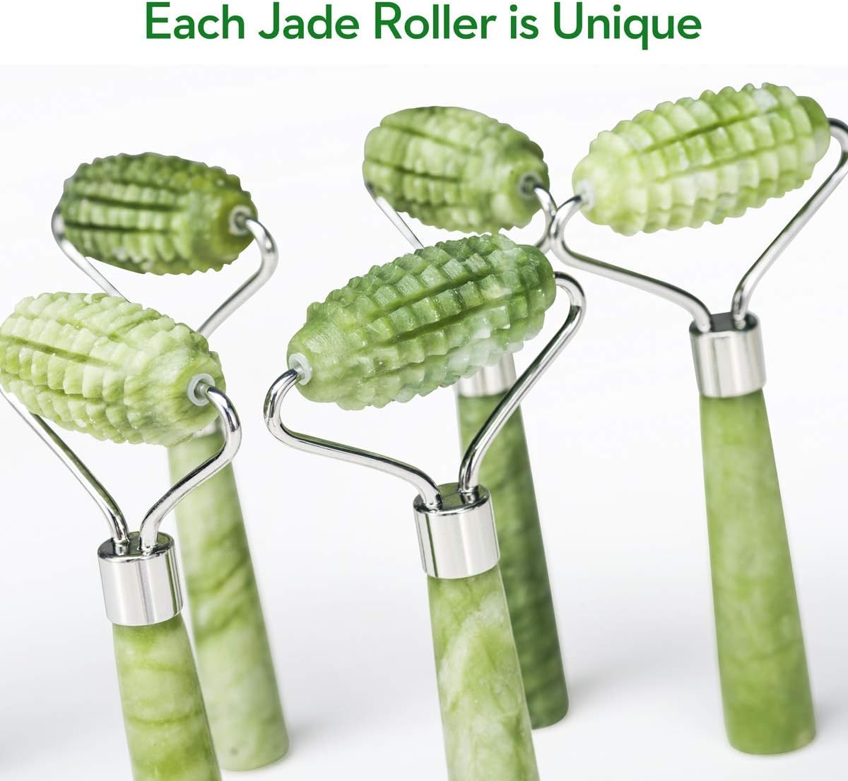 Jade Roller and Gua Sha for Face-3 in 1 Kit with Facial Massager Tool,100% Real Natural Jade Stone anti Aging,Face Beauty Set for Eye Anti-Wrinkle
