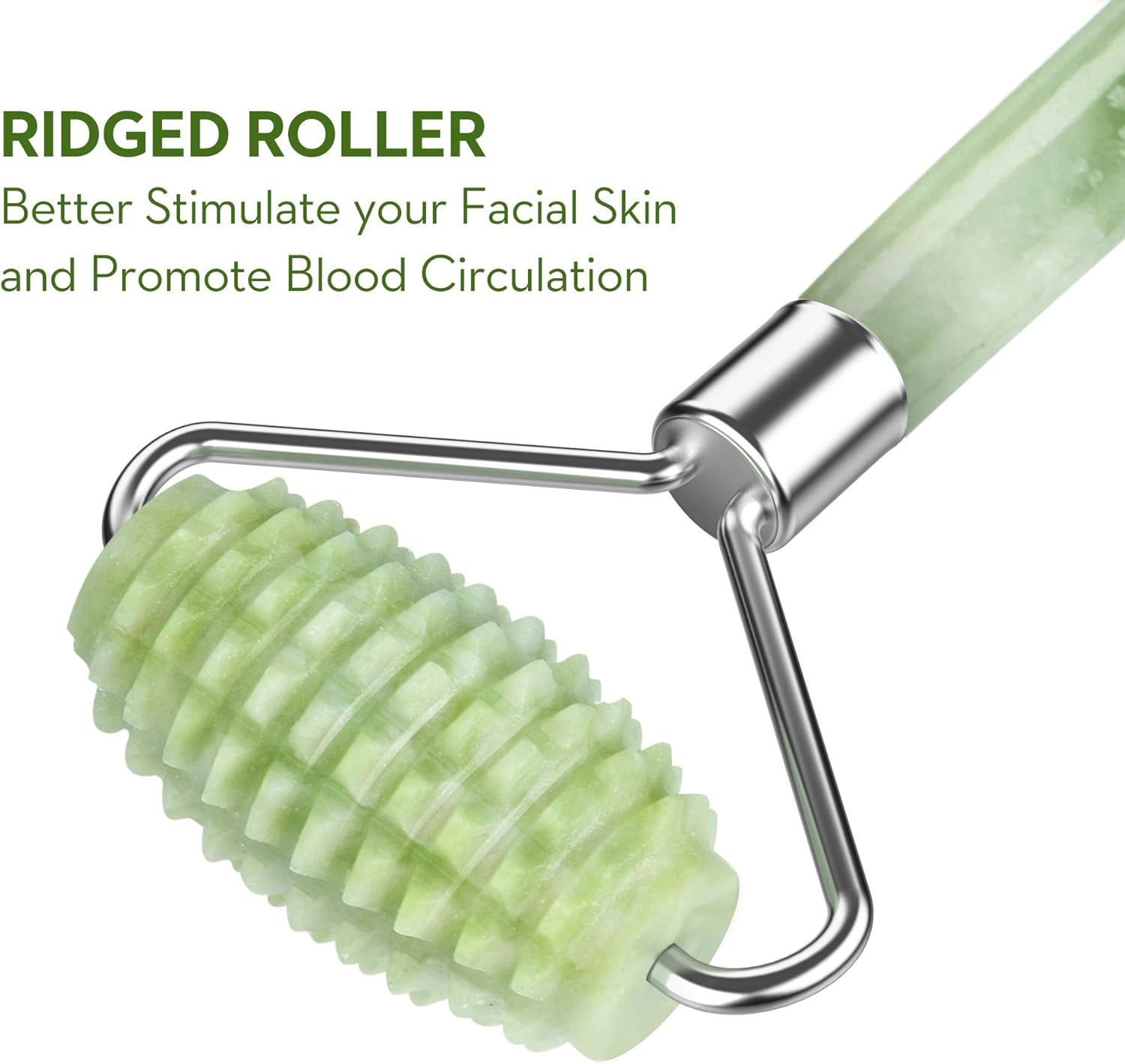 Jade Roller and Gua Sha for Face-3 in 1 Kit with Facial Massager Tool,100% Real Natural Jade Stone anti Aging,Face Beauty Set for Eye Anti-Wrinkle