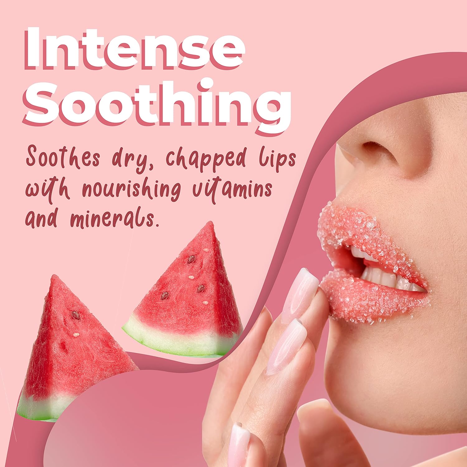 Watermelon Sugar Lip Scrub for Women Dry, Cracked and Dark Lips – Lip Scrubber Exfoliator and Organic Lip Scrubs Exfoliator and Moisturizer with Lip Brush – Vegan, Cruelty-Free Lip Care Products (20G)